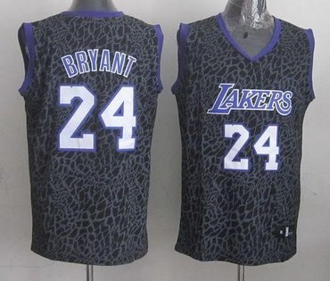 Los Angeles Lakers #24 Kobe Bryant Purple Crazy Light NBA Jersey