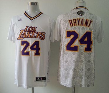 Los Angeles Lakers #24 Kobe Bryant White New Latin Nights NBA Jersey