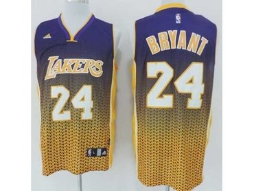 nba los angeles lakers #24 kobe bryant purple-yellow(drift fashion)