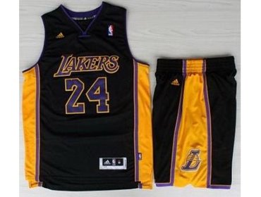 Los Angeles Lakers 24 Kobe Bryant Black Revolution 30 Swingman NBA Jerseys Shorts Suits Purple Number 2013 New Style