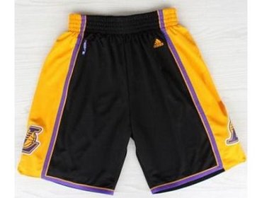 Los Angeles Lakers Black Revolution 30 Swingman NBA Shorts 2013 New Style