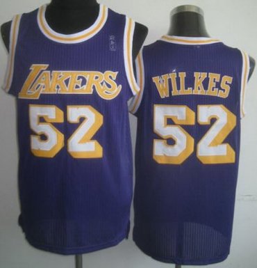 Los Angeles Lakers 52 Jamaal Wilkes Purple Hardwood Classics Revolution 30 NBA Jerseys