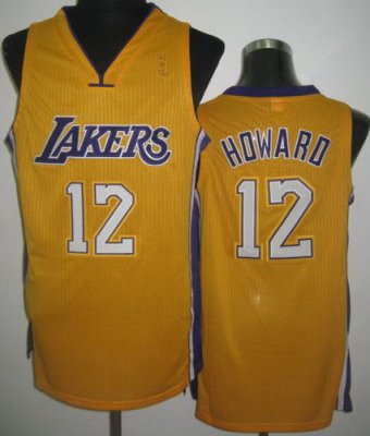 Los Angeles Lakers 12# Dwight Howard Yellow Revolution 30 NBA Jerseys