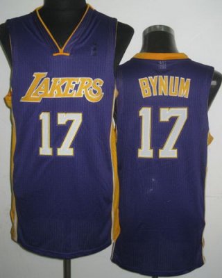 Los Angeles Lakers 17 Andrew Bynum PurpleRevolution 30 NBA Jerseys