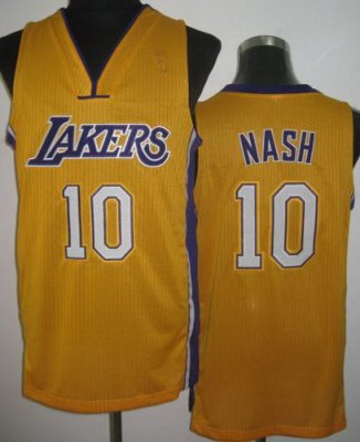 Los Angeles Lakers 10 Steve Nash Yellow Revolution 30 NBA Jerseys