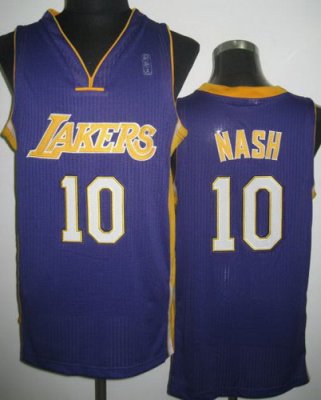 Los Angeles Lakers 10 Steve Nash Purple Revolution 30 NBA Jerseys