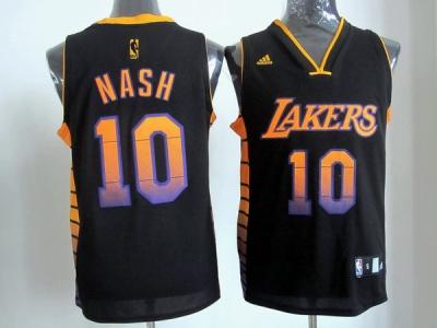 nba los angeles lakers #10 nash black jerseys(Limited Edition)