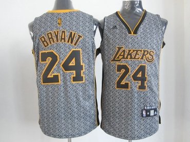 nba los angeles lakers #24 kobe bryant grey(static fashion swingman)