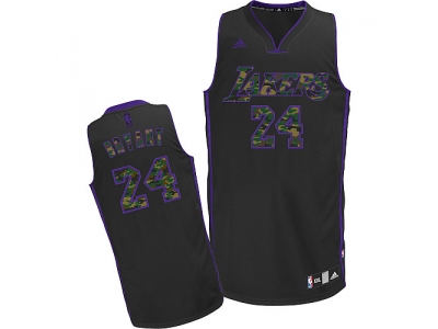 nba los angeles lakers #24 kobe bryant black(camo fashion swingman)