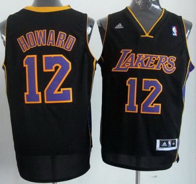 2012 Los Angeles Lakers 12# Dwight Howard Revolution 30 Swingman NBA Jerseys Purple Number