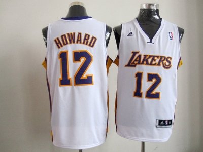 NBA Los Angeles Lakers #12 Dwight Howard White(Revolution 30 Swingman)