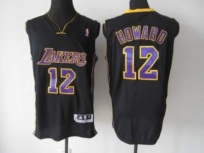 NBA Los Angeles Lakers #12 Dwight Howard Black(Howard)