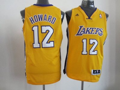 NBA Los Angeles Lakers #12 Dwight Howard Yellow(howard)(revolution 30 Swingman)