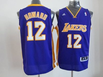 NBA Los Angeles Lakers #12 Dwight Howard Blue(howard)(revolution 30 Swingman)