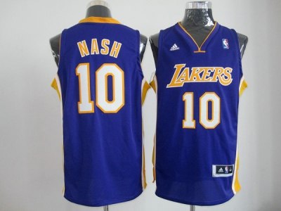 NBA Los Angeles Lakers #10 Nash Purple(revolution 30 Swingman)