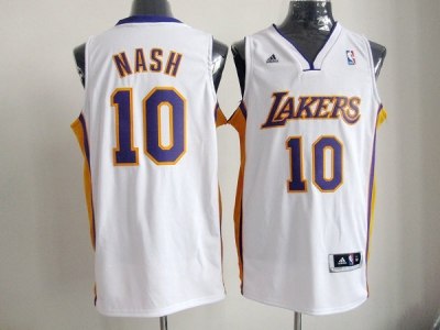 NBA Los Angeles Lakers #10 Nash White(revolution 30 Swingman)