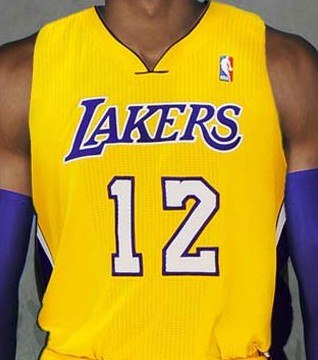 Los Angeles Lakers Dwight Howard #12 Yellow Jerseys