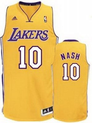 Los Angeles Lakers unveil Steve Nash # 10 yellow jersey