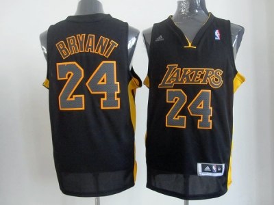 nba los angeles lakers #24 kobe bryant blackyellow(revolution 30 swingman)