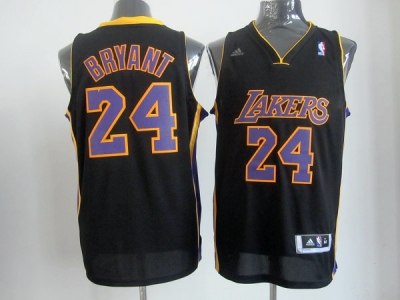 nba los angeles lakers #24 kobe bryant blackpurple(revolution 30 swingman)