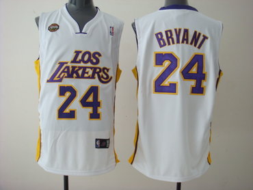 Los Angeles Lakers 24 Kobe Bryant White jersey