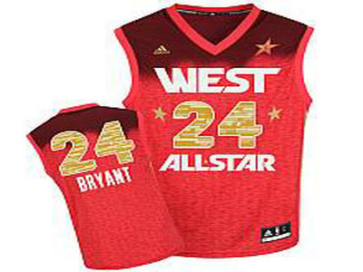 Los Angeles Lakers 24 Kobe Bryant All-Star 2012 Western red jerseys