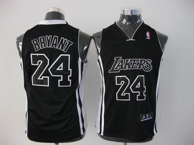 Los Angeles Lakers 24 Kobe Bryant Black jersey