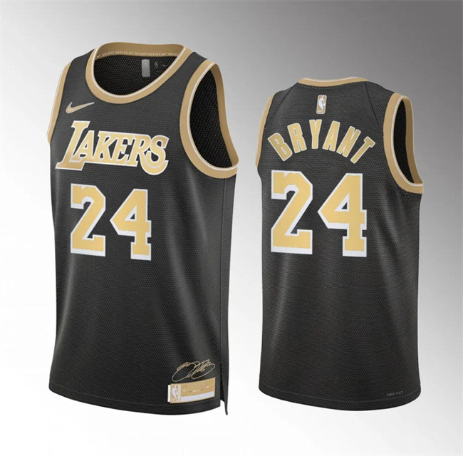 Men's Los Angeles Lakers #24 Kobe Bryant Black 2024 Select Series Stitched Basketball Jersey