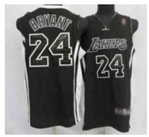 Los Angeles Lakers 24 Kobe Bryant Black Jerseys