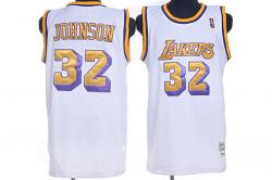 NBA Los Angeless Lakers #32 Johnson white Jerseys