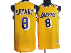 NBA Los Angeless Lakers #8 Bryant Yellow Jerseys