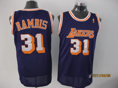 Los Angeles Lakers 31 Kurt Rambis purple Soul Swingman Jersey