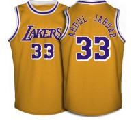 Los Angeles Lakers Kareem Abdul-Jabbar Yellow Jersey