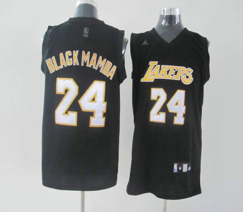 Los Angeles Lakers 24 Kobe Bryant Black Mamba black Fashion Jersey