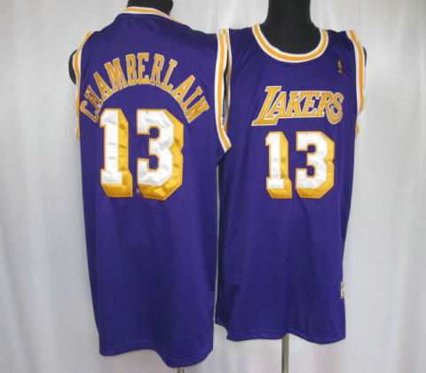 Los Angeles Lakers 13 Wilt Chamberlain Soul Swingman purple Jersey