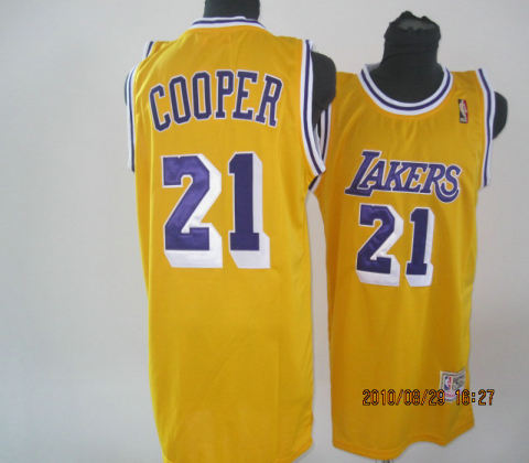 Los Angeles Lakers 21 Michael Cooper YELLOW Jersey