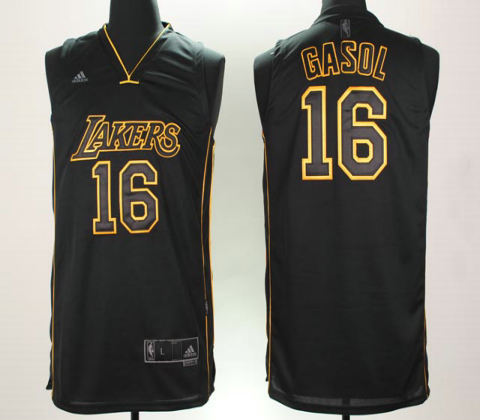 new Jersey Los Angeles Lakers 16 GASOL black