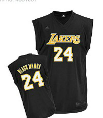 Los Angeles Lakers Kobe Bryant Black Mamba Replica Fashion Jersey