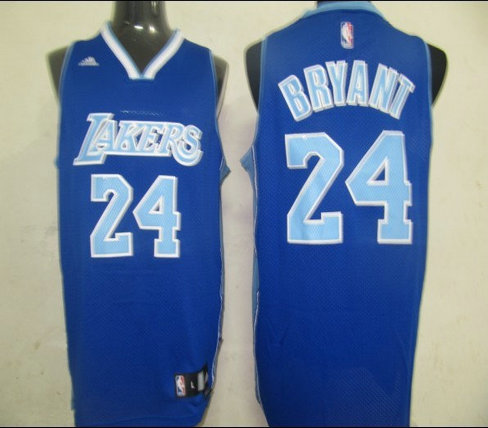 NBA Jersey Los Angeless Lakers 24 Kobe Bryant Blue (Swingman