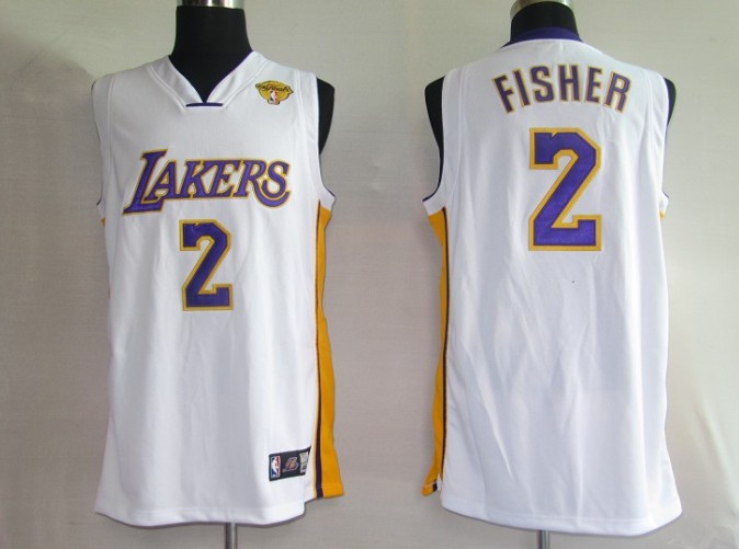 NBA Jersey Los Angeless Lakers 2# Fisher White [2010 Finals