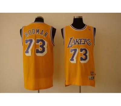 nba fans lakers #73 rodman yellow(fans edition)