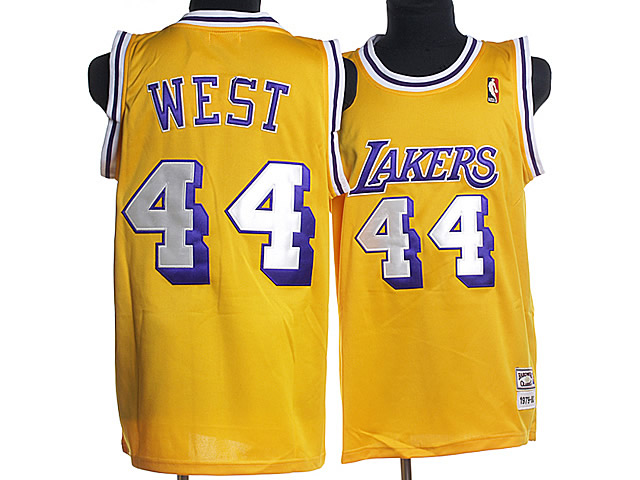 nba los angeles lakers #44 west m&n yellow