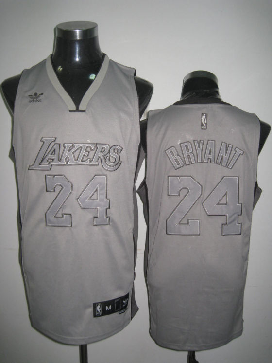 NBA Jerseys Lakers 24# BRYANT Gray