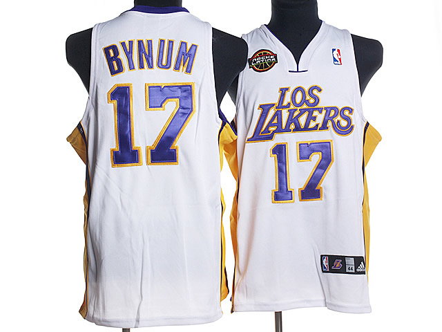 LOS LAKERS 17# BYNUM WHITE