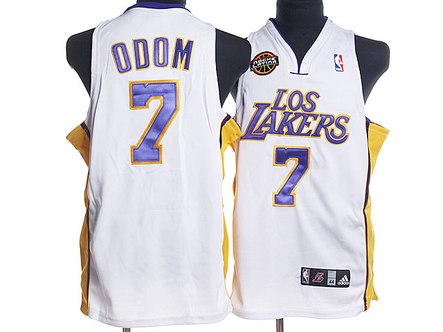 LOS LAKERS 7# ODOM WHITE