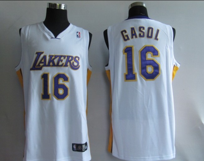 NBA Jersey Los Angeless Lakers 16# GASOL White