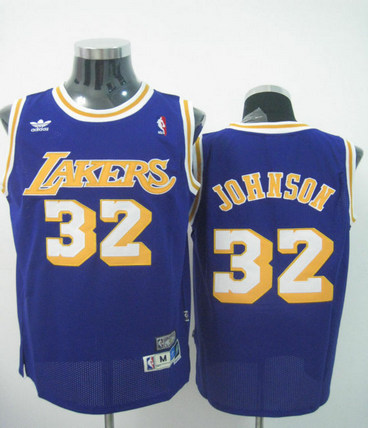 NBA JERSEYS Los Angeles Lakers #32 Johnson blue swingman