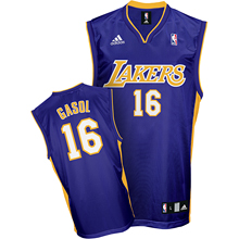 Los Angeles Lakers #16 Pau Gasol Swingman Home yellow