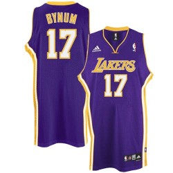 Los Angeles Lakers Bynum #17 Purple Swingman Jersey