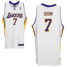 Los Angeles Lakers Odom #7 White Jersey